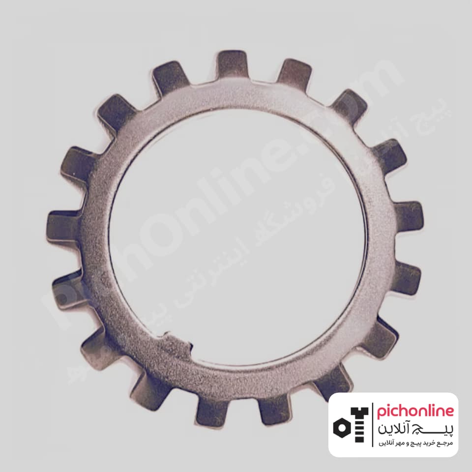 واشر چاکنت/قفل‌کننده استیل 304 استاندارد DIN 5406 - واشر برای مهره چاکنت (DIN 981)