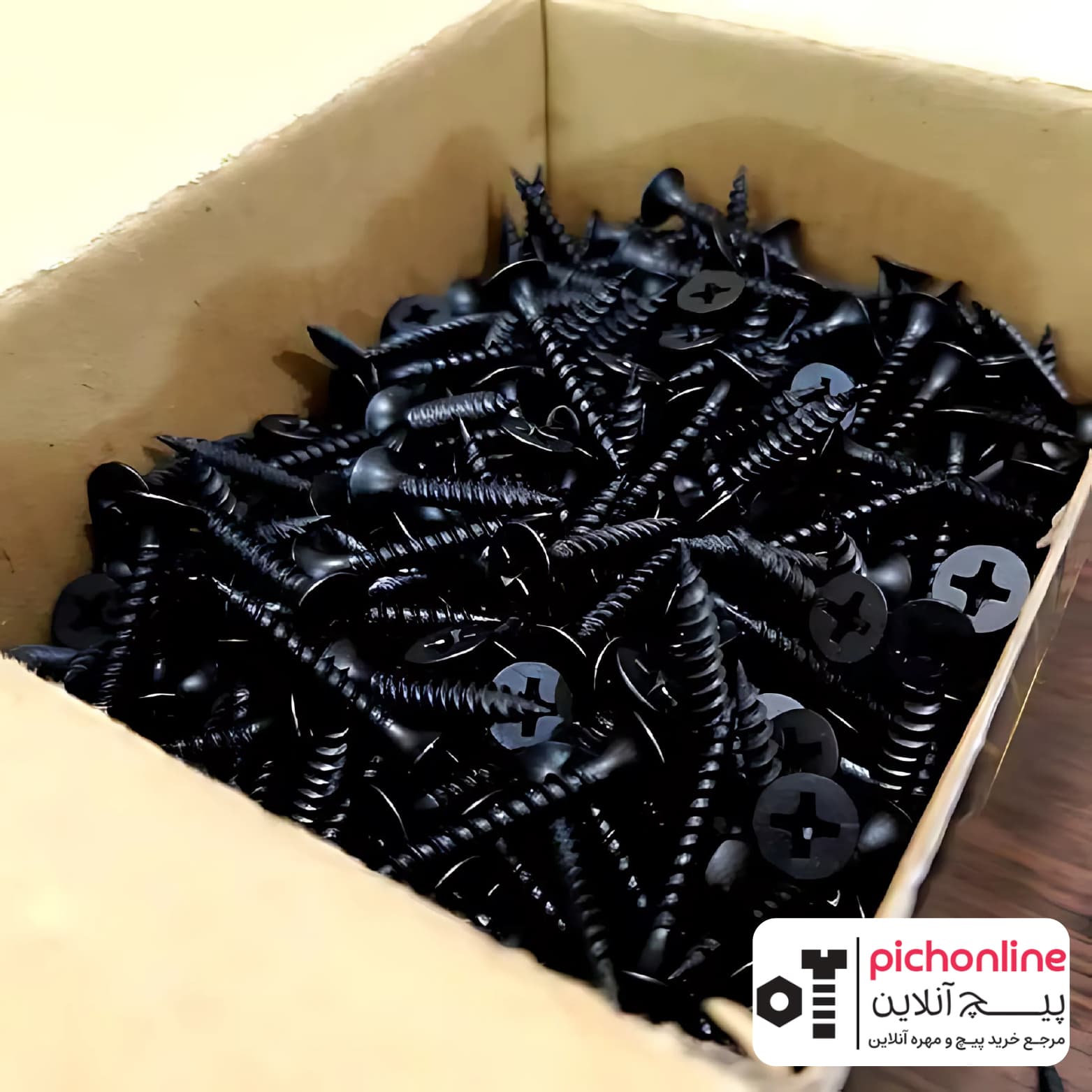 پیچ ام دی اف MDF چینی برند گریپ رایت سیاه | DIN 18182