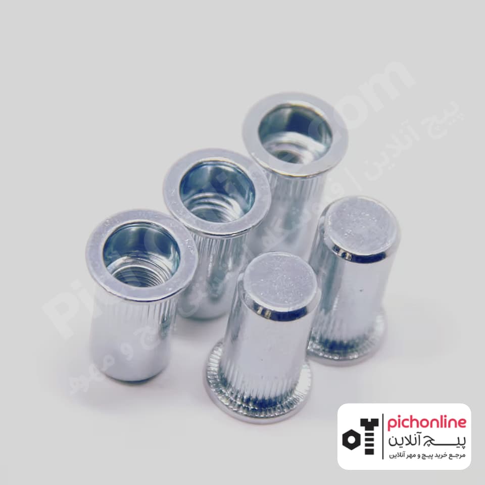 مهره پرچی ته بسته استیل 304