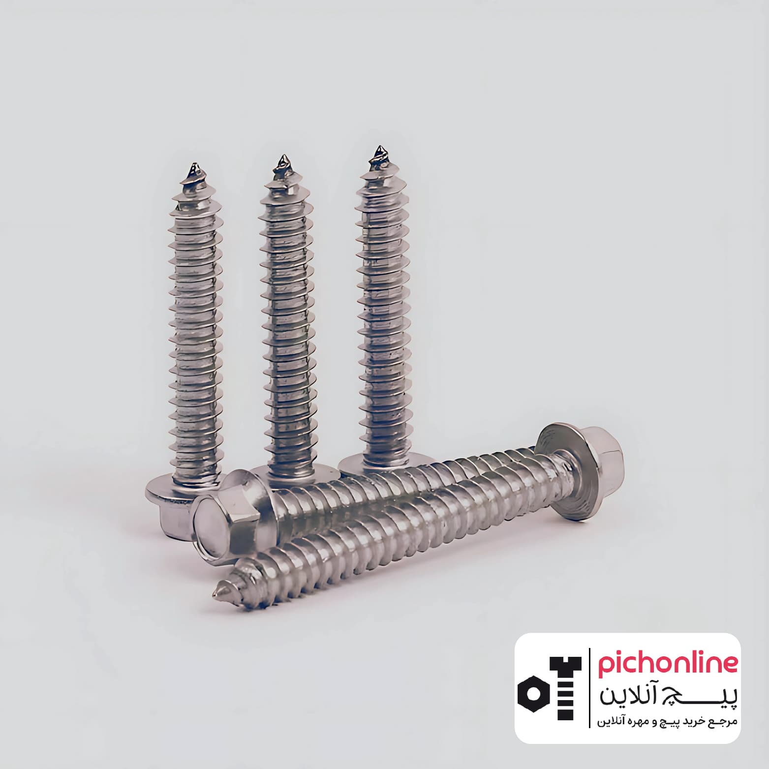 پیچ شیروانی نوک تیز استیل 304 (DIN6928)