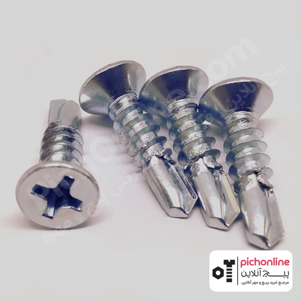 پیچ سرتخت سرمته همرو | DIN 7504 N