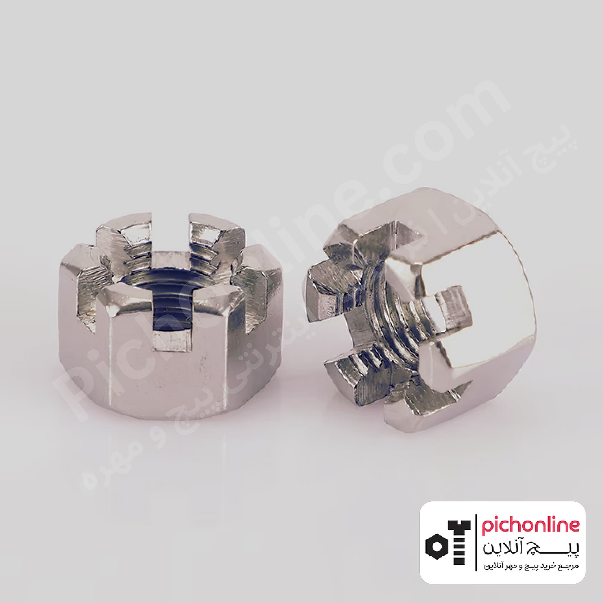 مهره چاکدار استیل (DIN935)